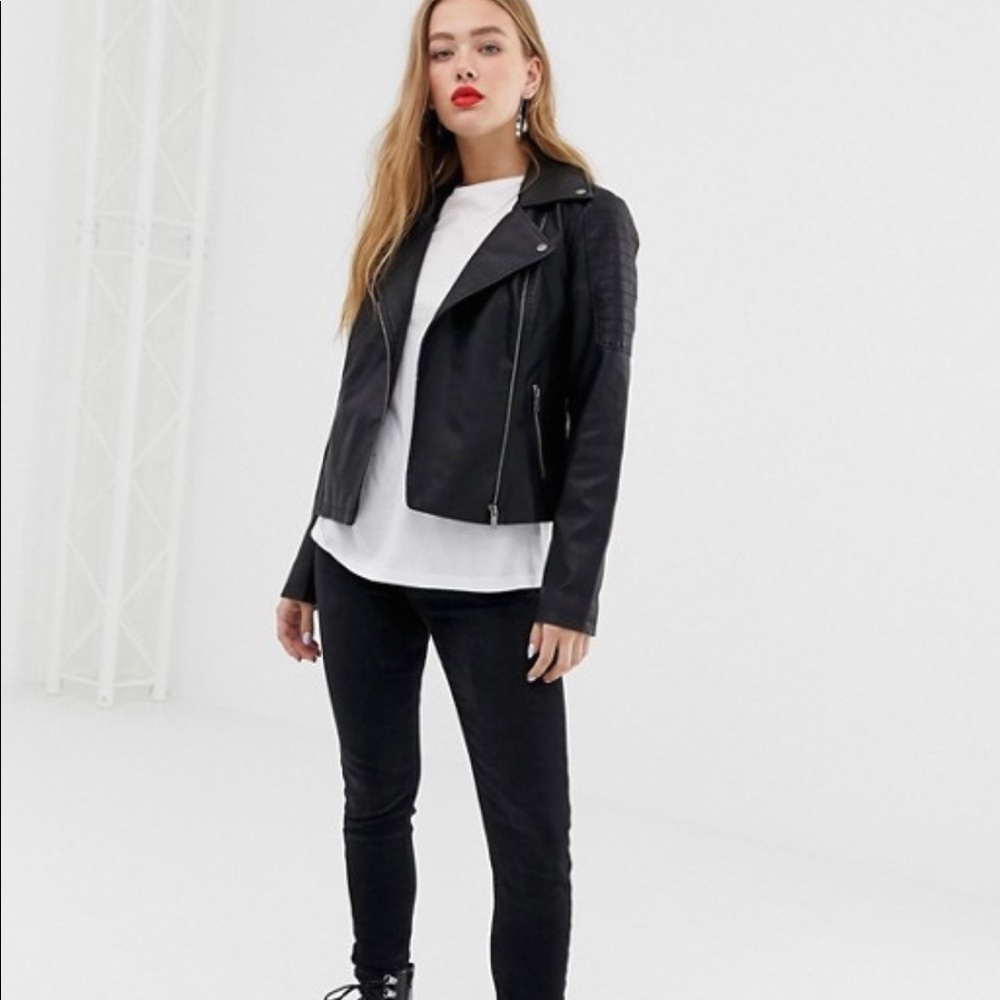 ASOS Noisy May Leather Look Jacket